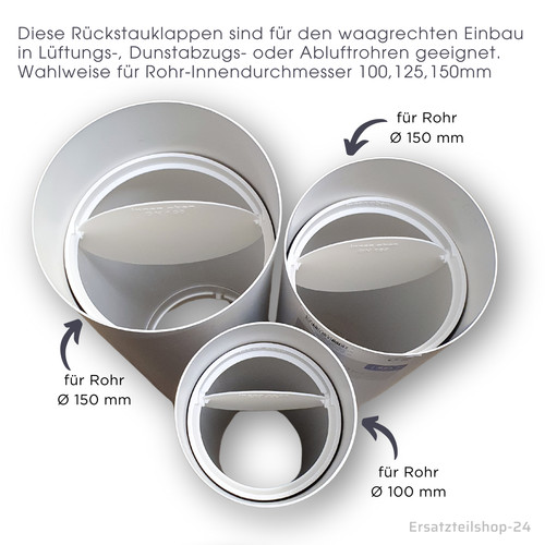 Einschub rückstauklappe - einschub-rückstauklappe, Ø