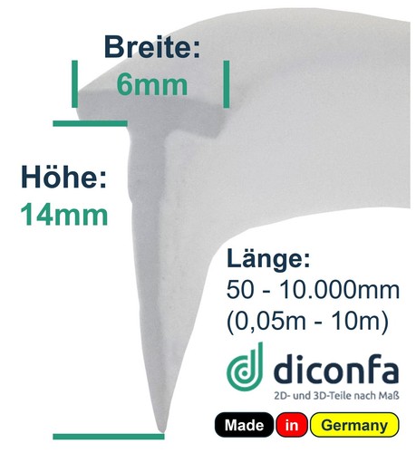 Einschubdichtung pvc 6mm - pvc,